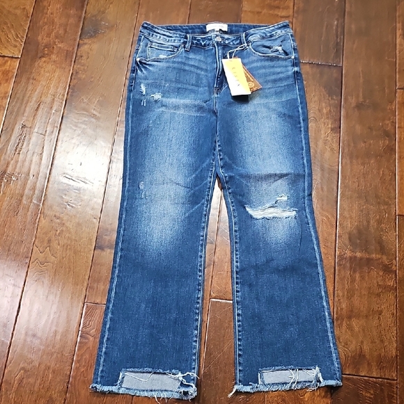 Risen Jeans Denim - Risen 1X Distressed Blue Jeans for Women NWT